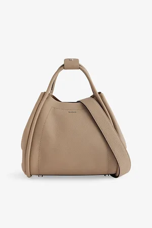 Max Mara Womens Drummedmarines Leather Top-Handle Bag