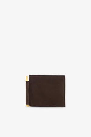 Tom Ford Mens Clip Leather Wallet