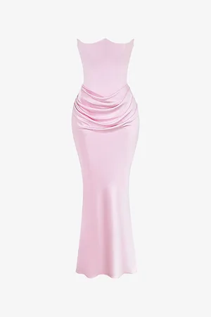 House Of Cb Womens Persephone Corset Woven Maxi Dress