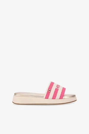 Carvela Womens Palermo Striped Canvas Mules