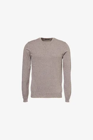 Hackett Mens Mouline Crewneck Cotton Jumper