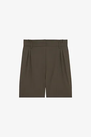 IRO Womens Carrina High-Rise Wool-Blend Tailored Shorts