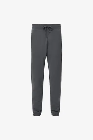 AllSaints Mens Raven Logo-Embroidered Cuffed Cotton-Jersey Jogging Bottoms