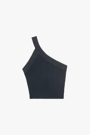 IRO Womens Fethy Asymmetric Knitted Top