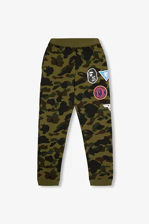 A Bathing Ape Camouflage Brand-Print Cotton-Jersey Jogging Bottoms 10-13 Years