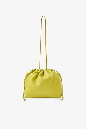 Soeur Womens Suzette Drawstring Leather Shoulder Bag