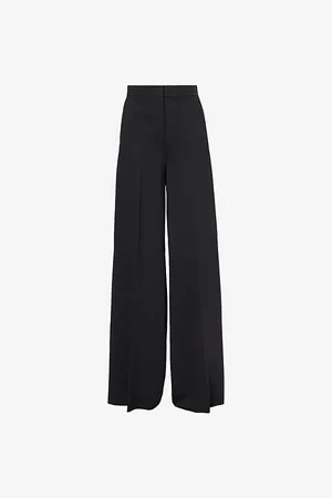 Max Mara Womens Circolo Flared Wide-Leg High-Rise Stretch-Woven Blend Trousers
