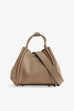 Max Mara Womens Drummedmarinexs Small Leather Shoulder Bag