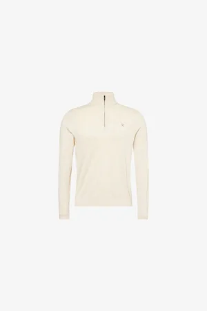 Hackett Mens Quarter-Zip Regular-Fit Cotton and Silk Jumper