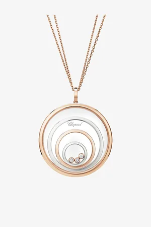 Chopard Happy Spirit 18ct White-Gold, 18ct Rose-Gold and 0.28ct Brilliant-Cut Diamond Pendant Necklace