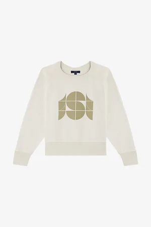 Soeur Womens Apollo Monogram-Print Regular-Fit Cotton Sweatshirt