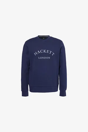 Hackett Mens Heritage Crewneck Cotton-Jersey Sweatshirt