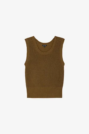 Soeur Womens Danny Scoop-Neck Sleeveless Cotton Jumper