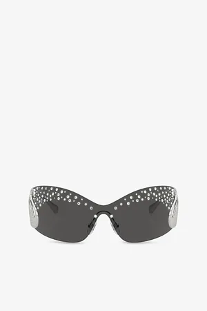 Swarovski Womens Sk7020 Irregular-Frame Metal Sunglasses