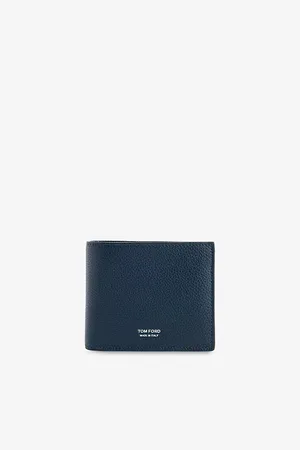 Tom Ford Mens Bifold Foiled-Branding Leather Wallet