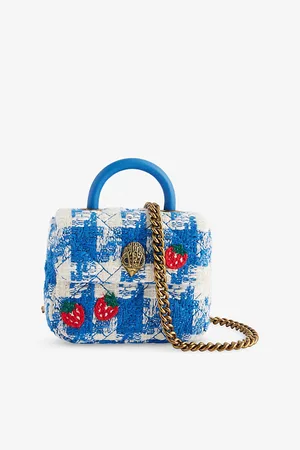 Kurt Geiger Womens Kensington Top-Handle Woven Micro Shoulder Bag