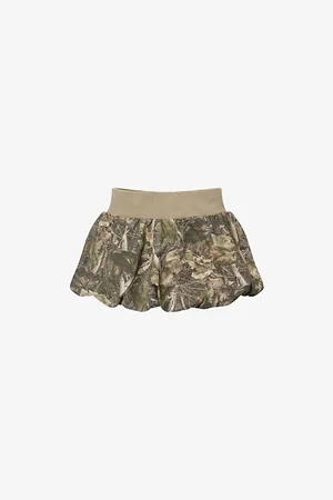 Jaded London Womens Woodland Puffball Cotton-Canvas Mini Skirt