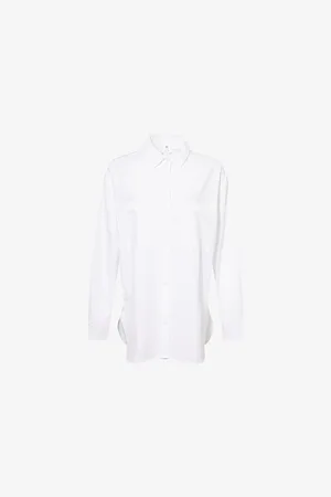 alo Womens Dreamscape Button-Down Long-Sleeve Stretch-Woven Shirt