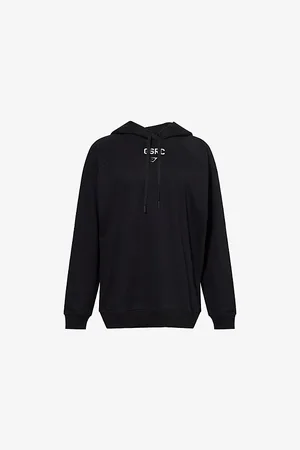 GymShark Womens Running Graphic Cotton-Jersey Hoody