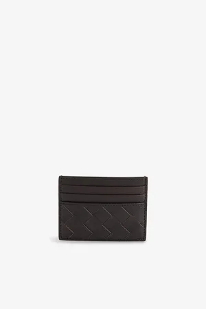 Bottega Veneta Mens Colour-Block Intrecciato Leather Cardholder