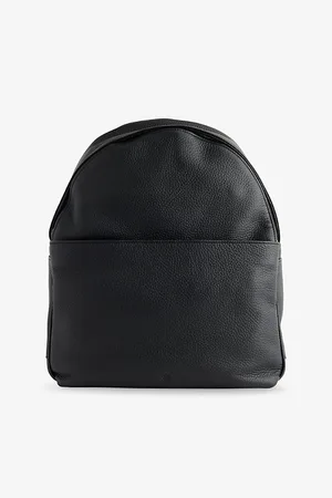 ELEVENTY Mens Grained Leather Backpack