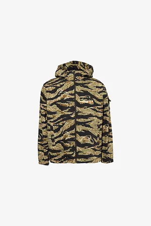 Givenchy Mens Camouflage-Pattern Hooded Cotton Windbreaker Jacket