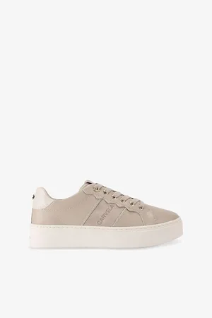 Carvela Womens Castella Branded Leather Low-Top Trainers