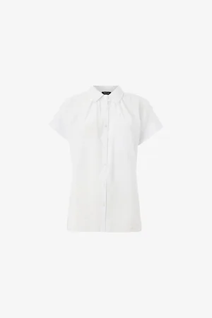 Whistles Womens Nicola Button-Through Short-Sleeve Woven Shirt