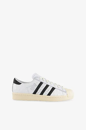 adidas Womens Superstar Vintage Logo-Print Leather Low-Top Trainers
