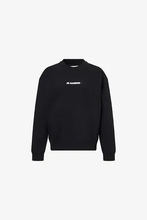 Jil Sander Womens Logo-Print Relaxed-Fit Cotton Sweatshirt