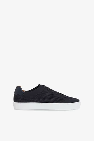 Reiss Mens Finley Knit Low-Top Trainers