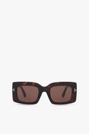 Tom Ford Womens Ft1188 Brigitta Rectangle-Frame Acetate Sunglasses