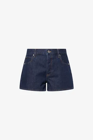 Frame Womens The Hang Mid-Rise Denim Shorts