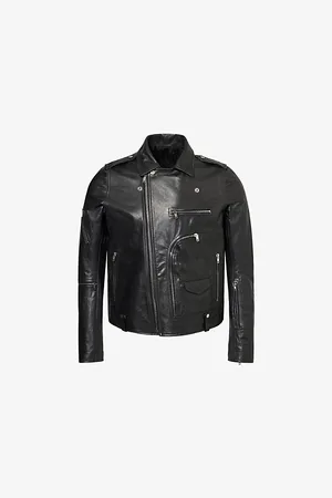 Rick Owens Mens Bauhaus Stooges Zip-Up Leather Jacket