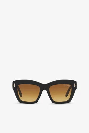 Tom Ford Womens Ft1191 Luna Rectangle-Frame Acetate Sunglasses