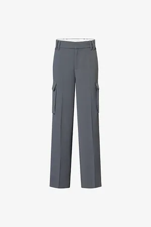 GOOD AMERICAN Womens Luxe Suiting Multi-Pockets Woven Trousers