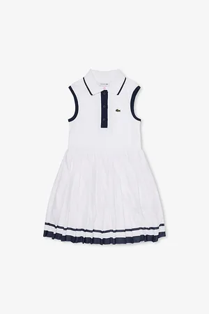 Lacoste Branded Sleeveless Stretch-Cotton Dress 2-12 Years