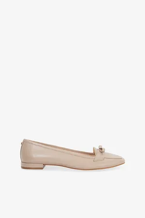 Dune Womens Glows Bow-Detail Leather Loafers