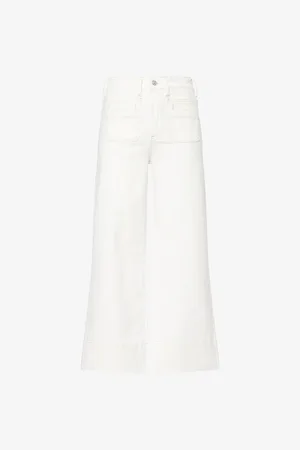 Paige Womens Anessa Patch-Pockets Stretch-Denim Jeans