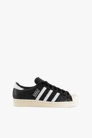 adidas Womens Superstar Vintage Logo-Print Leather Low-Top Trainers