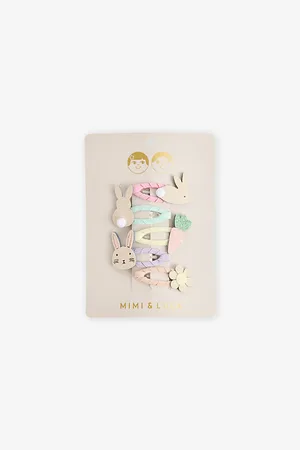 MIMI & LULA Easter Mini Pack Of Five Fabric Clic Clac Hair Clips
