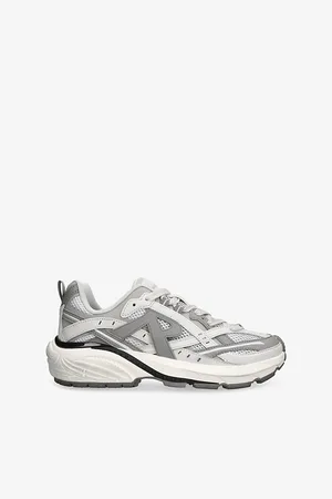 Represent Mens Fashion Runner Mesh and Leather Low-Top Trainers