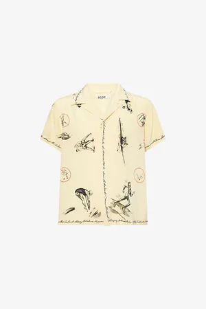 BODE Mens Games Camp-Collar Silk Shirt
