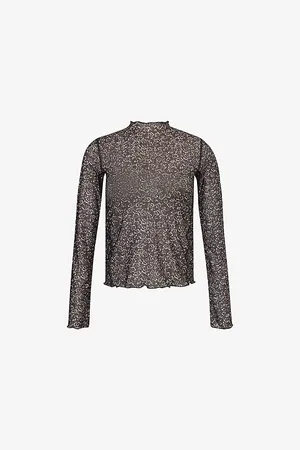 KNWLS Womens Halcyon Floral-Print Stretch-Woven Top