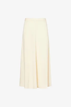 Totême Womens Flared High-Waist Stretch-Woven Midi Skirt