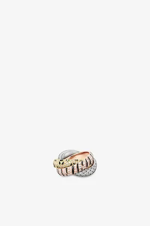 Cartier Trinity Wild 18ct Rose, Yellow, White and 1.65ct Round Brilliant-Cut Diamond Ring