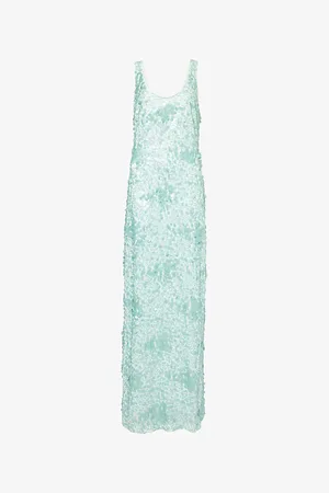 Simkhai Womens Bex Sequin-Embellished Woven Maxi Dress