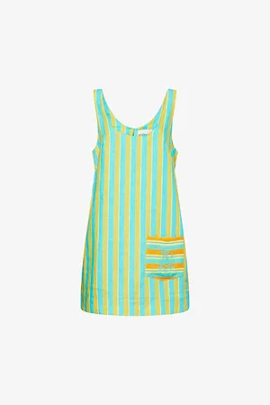 ALÉMAIS Womens Rosanna Striped Linen Mini Dress