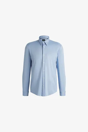 HUGO BOSS Mens Long-Sleeved Stretch-Woven Shirt