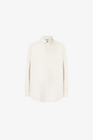 FEAR OF GOD Mens Button-Up Relaxed-Fit Stretch-Cotton and Wool Shirt